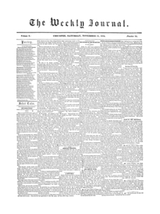 Chicopee Weekly Journal, November 11, 1854