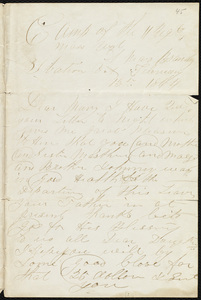 Letter from Michael Lally to his daughter, February 13, 1864
