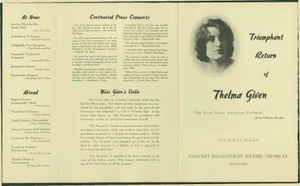 Thelma Given Promtional Brochure