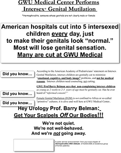 GWU Medical Center Performs Intersex Genital Mutilation Flyer