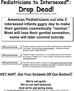 Hey AAP! Get Your Scalpels Off Our Bodies! Flyer
