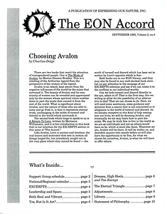 The EON Accord Vol. 2 No. 3 (September 1993)