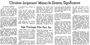 'Christine Jorgensen' Misses Its Drama, Significance