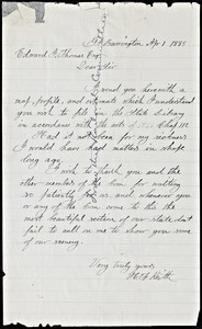 Letter to Edward F. Thomas, 1885
