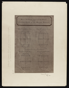 Plan showing some of the floors in the central shaft of the Hoosac Tunnel
