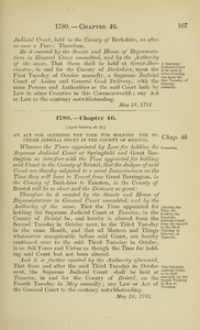 1780 Chap. 0046 An Act For Altering The Time For Holding The Supreme Judicial Court In The County Of Bristol.
