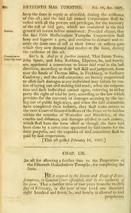 1806 Chap. 0053. An Act For Allowing A Further Time To The Proprietors Of The Fifteenth Massachusetts Turnpike, For Completing The Fame.