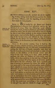 1809 Chap. 0026. An Act In Addition To An Act, Entitled An Act For Regulating Towns, Setting Forth Their Power, And For The Choice Of Town Officers, And For Repealing All Laws Heretofore Made For That Purpose.