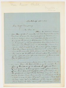 Linus Child letter to Heman Humphrey, 1844 October 7