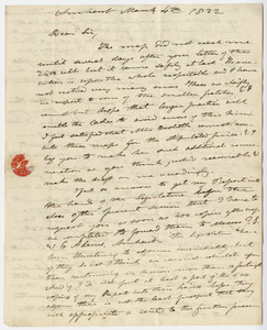 Edward Hitchcock letter to Benjamin Silliman, 1832 March 4