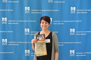 Maria Mahoney at the UMass Boston Mass. Memories Road Show