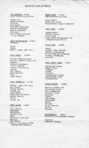Legislative Issue Assignments