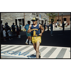 A man completes the Battle of Bunker Hill Road Race