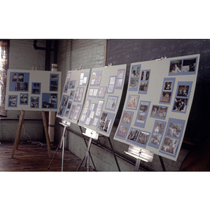 Photographic displays at the Chinese Progressive Association's office