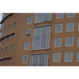 Close-up of windows at West Village Residence Hall A