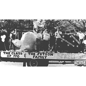 The 'Class of 1990 and the Jetson Family' float at the Homecoming parade