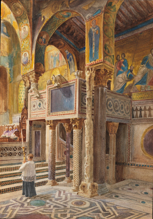 Choir Boy, Interior of an Italian Church
