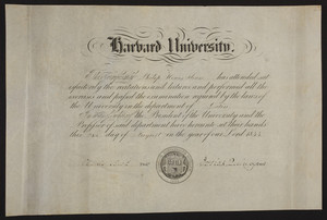Harvard University certificate in Latin