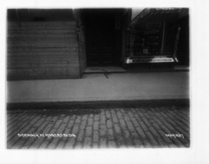 Sidewalk at Rogers Building, sec.6, 209 Washington St., Boston, Mass., March 10, 1907