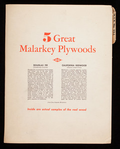 5 great Malarkey Plywoods, M and M Wood Working Company, Portland, Oregon