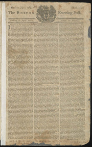 The Boston Evening-Post, 1 July 1765
