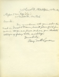 Letter from Benjamin Smith Lyman to Messrs. E. vom Hofe & Co.