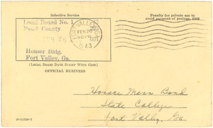 United States. Selective Service Board 1 (Fort Valley, Ga.)