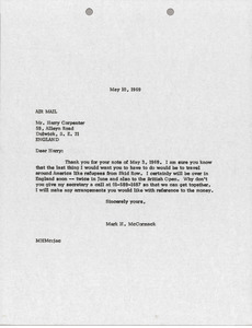 Letter from Mark H. McCormack to Harry Carpenter