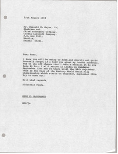 Letter from Mark H. McCormack to Russell W. Meyer