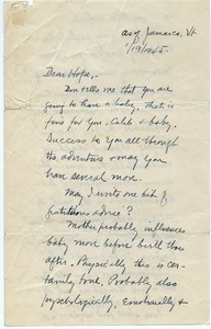 Letter from Scott Nearing to Hope Foote