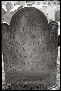 Gravestone of John Rose (1751), Wethersfield Village Cemetery