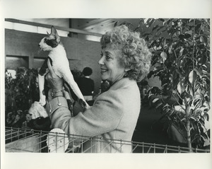 Ellen Weiss and her cat