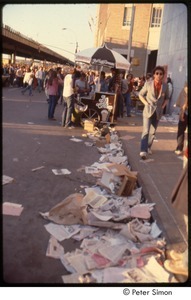 MUSE concert and rally: street lined with litter outside the No Nukes rally