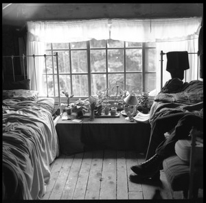 Bedroom at the Brotherhood of the Spirit dormitory in Warwick, Mass.