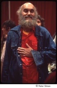 Ram Dass after a lecture at Boston University