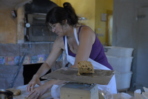 Hungry Ghost Bread: owner and baker Cheryl Maffei at work