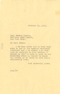 Letter from W. E. B. Du Bois to Mrs. Gordon Norrie