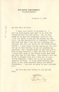 Letter from Ellen Irene Diggs to Nina Du Bois