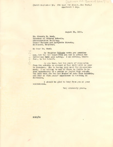 Letter from W. E. B. Du Bois to Baltimore, Md. Board of Education