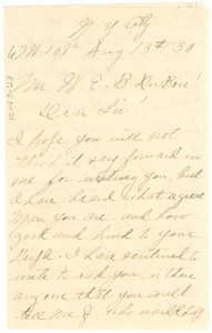 Letter from Elizabeth Donoran to W. E. B. Du Bois