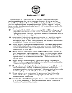 City Council meeting minutes