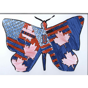 "Butterfly of Boston" made by student at Willow Way Public School (Ontario, Canada)