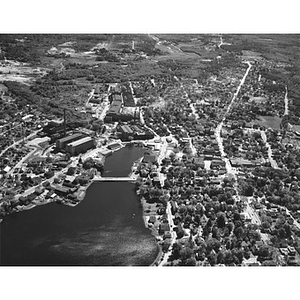 Center area, industrial buildings and residential area, Sanford, ME