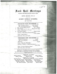 Ford Hall Meetings program, 12/24-12/31/1911