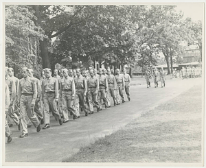 Army Air Corps Cadets Marching at Springfield College (June 1943)