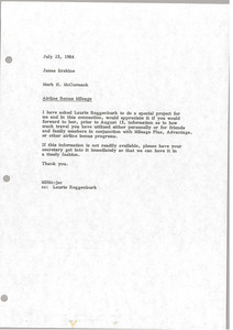 Memorandum from Mark H. McCormack to James Erskine