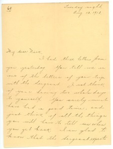 Letter from Letitia Crane to Frank F. Newth