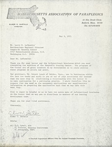 Letter from Elmer C. Bartels to Larry M. Lefkowitz