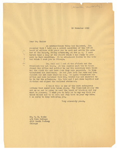 Letter from W. E. B. Du Bois to W. R. Banks