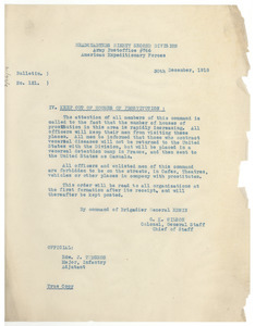 Headquarters Ninety Second Division bulletin no. 121